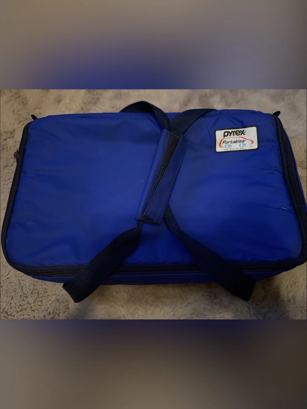 Pyrex Portables 13x9 Blue Insulated Carrying Case w/ Hot Pack & Casserole Dish